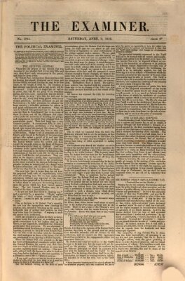 Examiner Samstag 9. April 1842