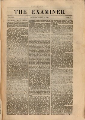 Examiner Samstag 9. Juli 1842