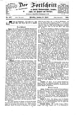 Der Fortschritt auf allen Gebieten des öffentlichen Lebens Sonntag 30. April 1865