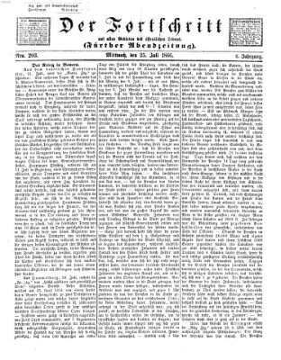 Der Fortschritt auf allen Gebieten des öffentlichen Lebens Mittwoch 25. Juli 1866