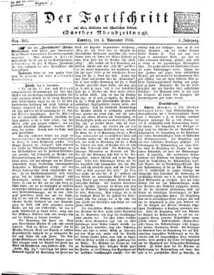 Der Fortschritt auf allen Gebieten des öffentlichen Lebens Sonntag 4. November 1866