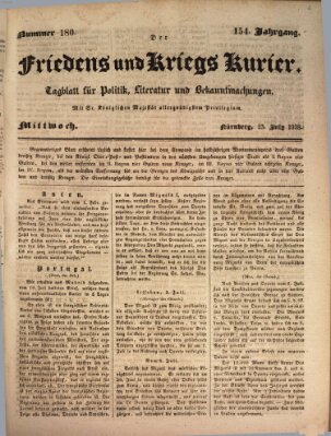 Der Friedens- u. Kriegs-Kurier (Nürnberger Friedens- und Kriegs-Kurier) Mittwoch 23. Juli 1828