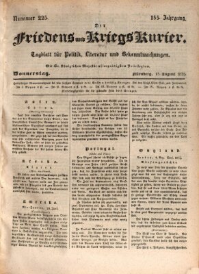 Der Friedens- u. Kriegs-Kurier (Nürnberger Friedens- und Kriegs-Kurier) Donnerstag 13. August 1829