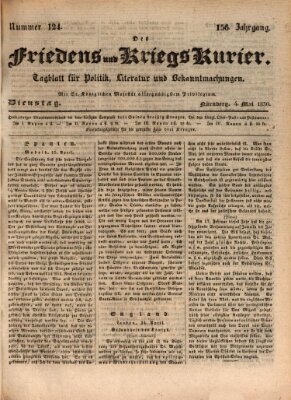 Der Friedens- u. Kriegs-Kurier (Nürnberger Friedens- und Kriegs-Kurier) Dienstag 4. Mai 1830