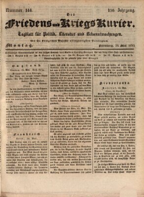 Der Friedens- u. Kriegs-Kurier (Nürnberger Friedens- und Kriegs-Kurier) Montag 24. Mai 1830