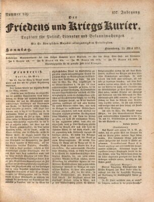 Der Friedens- u. Kriegs-Kurier (Nürnberger Friedens- und Kriegs-Kurier) Sonntag 29. Mai 1831