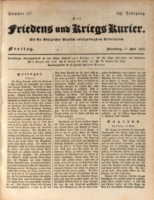 Der Friedens- u. Kriegs-Kurier (Nürnberger Friedens- und Kriegs-Kurier) Freitag 17. Mai 1833