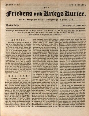 Der Friedens- u. Kriegs-Kurier (Nürnberger Friedens- und Kriegs-Kurier) Sonntag 23. Juni 1833