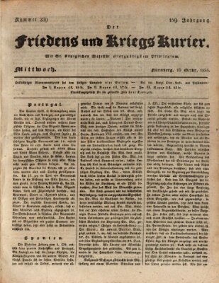 Der Friedens- u. Kriegs-Kurier (Nürnberger Friedens- und Kriegs-Kurier) Mittwoch 16. Oktober 1833