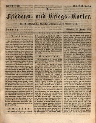 Der Friedens- u. Kriegs-Kurier (Nürnberger Friedens- und Kriegs-Kurier) Sonntag 25. Januar 1835