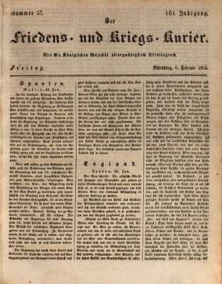 Der Friedens- u. Kriegs-Kurier (Nürnberger Friedens- und Kriegs-Kurier) Freitag 6. Februar 1835