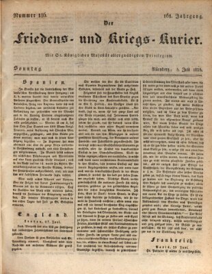 Der Friedens- u. Kriegs-Kurier (Nürnberger Friedens- und Kriegs-Kurier) Sonntag 5. Juli 1835