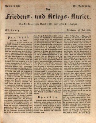 Der Friedens- u. Kriegs-Kurier (Nürnberger Friedens- und Kriegs-Kurier) Mittwoch 15. Juli 1835