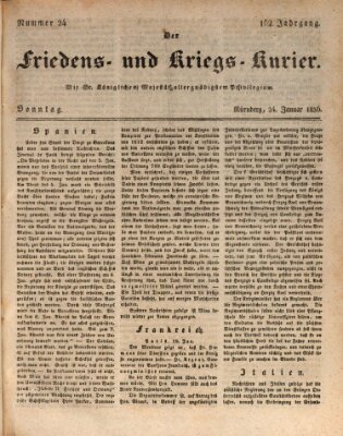 Der Friedens- u. Kriegs-Kurier (Nürnberger Friedens- und Kriegs-Kurier) Sonntag 24. Januar 1836
