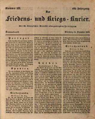 Der Friedens- u. Kriegs-Kurier (Nürnberger Friedens- und Kriegs-Kurier) Samstag 31. Dezember 1836