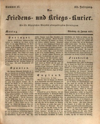 Der Friedens- u. Kriegs-Kurier (Nürnberger Friedens- und Kriegs-Kurier) Montag 16. Januar 1837