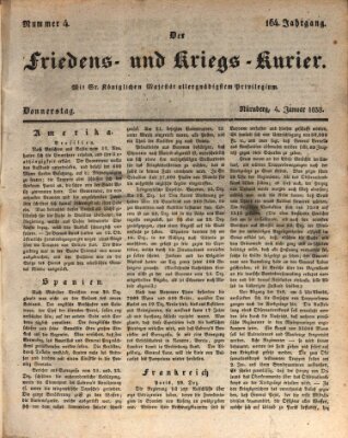 Der Friedens- u. Kriegs-Kurier (Nürnberger Friedens- und Kriegs-Kurier) Donnerstag 4. Januar 1838