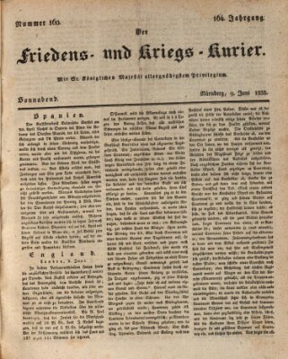 Der Friedens- u. Kriegs-Kurier (Nürnberger Friedens- und Kriegs-Kurier) Samstag 9. Juni 1838