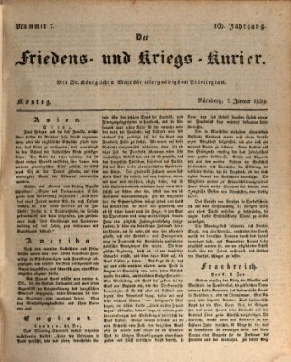 Der Friedens- u. Kriegs-Kurier (Nürnberger Friedens- und Kriegs-Kurier) Montag 7. Januar 1839