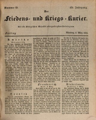 Der Friedens- u. Kriegs-Kurier (Nürnberger Friedens- und Kriegs-Kurier) Freitag 8. März 1839