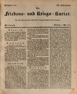 Der Friedens- u. Kriegs-Kurier (Nürnberger Friedens- und Kriegs-Kurier) Mittwoch 1. Mai 1839