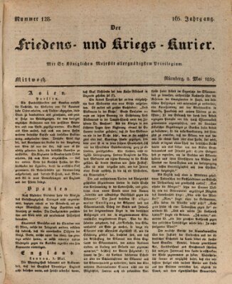 Der Friedens- u. Kriegs-Kurier (Nürnberger Friedens- und Kriegs-Kurier) Mittwoch 8. Mai 1839