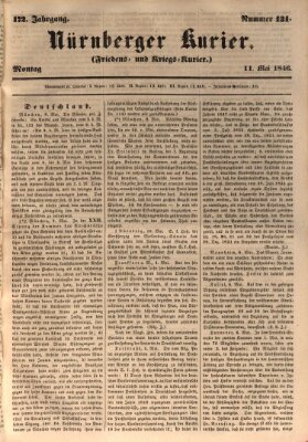 Nürnberger Kurier (Nürnberger Friedens- und Kriegs-Kurier) Montag 11. Mai 1846