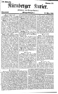 Nürnberger Kurier (Nürnberger Friedens- und Kriegs-Kurier) Samstag 19. März 1853