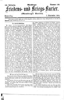 Nürnberger Friedens- und Kriegs-Kurier Donnerstag 7. September 1854