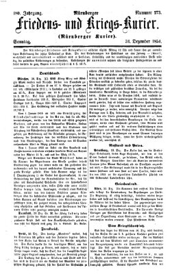 Nürnberger Friedens- und Kriegs-Kurier Sonntag 31. Dezember 1854