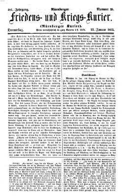 Nürnberger Friedens- und Kriegs-Kurier Donnerstag 25. Januar 1855