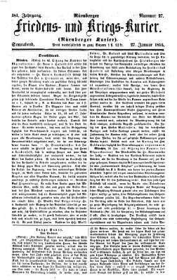 Nürnberger Friedens- und Kriegs-Kurier Samstag 27. Januar 1855