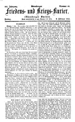Nürnberger Friedens- und Kriegs-Kurier Freitag 9. Februar 1855