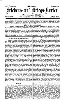 Nürnberger Friedens- und Kriegs-Kurier Samstag 31. März 1855