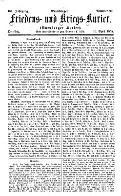 Nürnberger Friedens- und Kriegs-Kurier Dienstag 10. April 1855