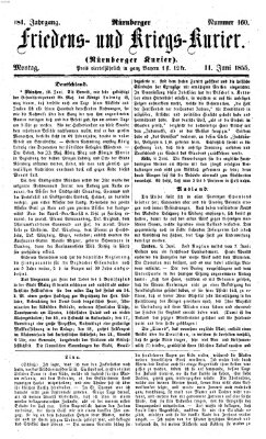 Nürnberger Friedens- und Kriegs-Kurier Montag 11. Juni 1855