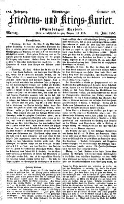 Nürnberger Friedens- und Kriegs-Kurier Montag 18. Juni 1855