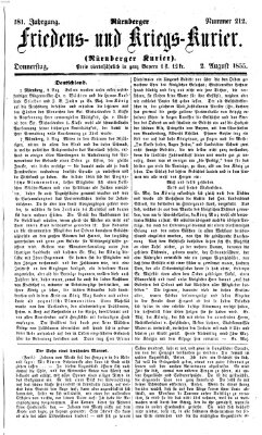 Nürnberger Friedens- und Kriegs-Kurier Donnerstag 2. August 1855