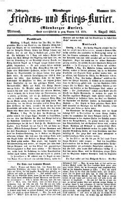 Nürnberger Friedens- und Kriegs-Kurier Mittwoch 8. August 1855