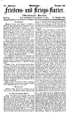 Nürnberger Friedens- und Kriegs-Kurier Freitag 17. August 1855