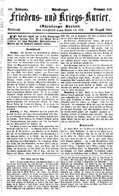 Nürnberger Friedens- und Kriegs-Kurier Mittwoch 29. August 1855