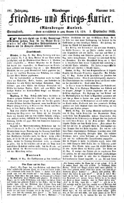 Nürnberger Friedens- und Kriegs-Kurier Samstag 1. September 1855