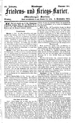 Nürnberger Friedens- und Kriegs-Kurier Montag 3. September 1855