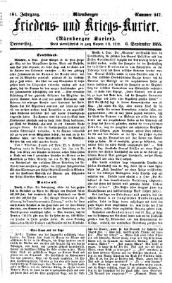 Nürnberger Friedens- und Kriegs-Kurier Donnerstag 6. September 1855