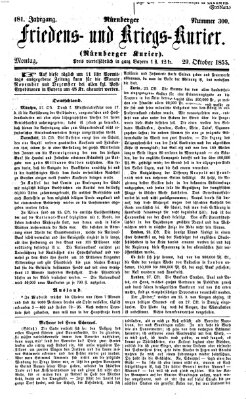 Nürnberger Friedens- und Kriegs-Kurier Montag 29. Oktober 1855