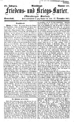 Nürnberger Friedens- und Kriegs-Kurier Samstag 17. November 1855