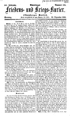 Nürnberger Friedens- und Kriegs-Kurier Sonntag 23. Dezember 1855