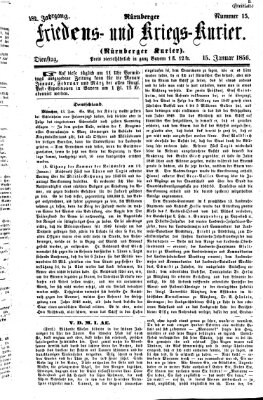 Nürnberger Friedens- und Kriegs-Kurier Dienstag 15. Januar 1856