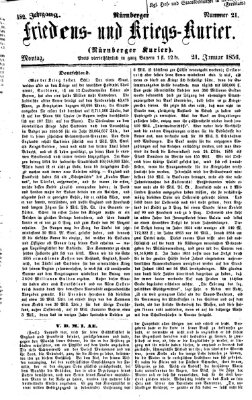 Nürnberger Friedens- und Kriegs-Kurier Montag 21. Januar 1856