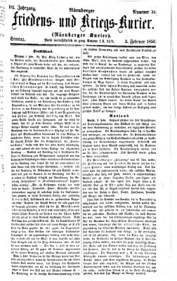 Nürnberger Friedens- und Kriegs-Kurier Sonntag 3. Februar 1856
